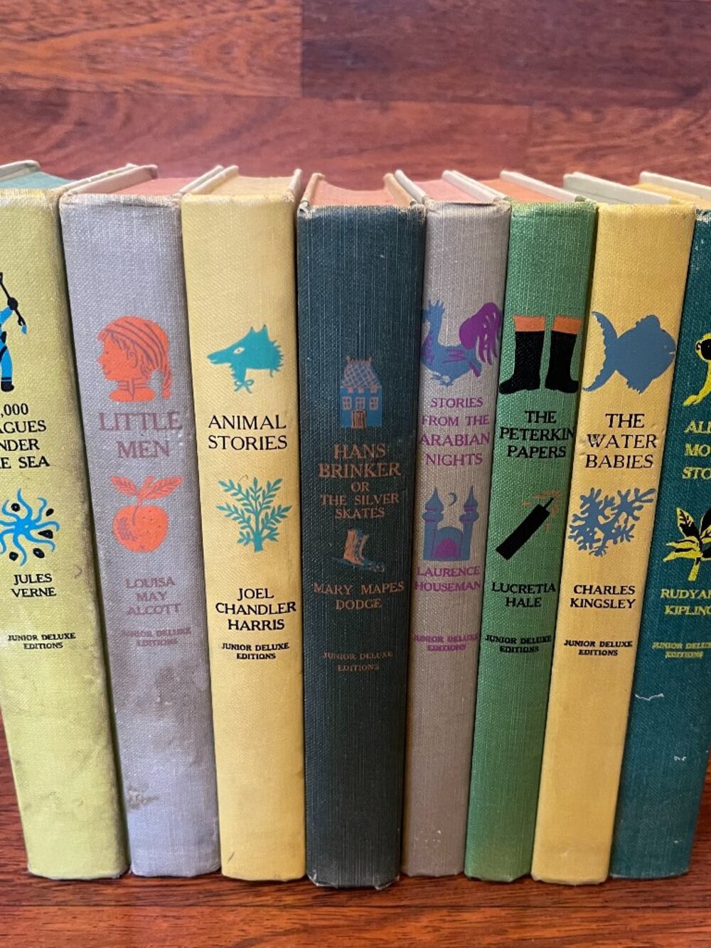 Junior Deluxe Edition Vintage Lot of 8 Hardback 1950's Classic Books